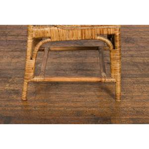 Silla moderna vintage de mimbre para uso en el hogar, comedor, exterior, con respaldo inclinado, silla de ocio para sala de estar y comedor - Product Image 5