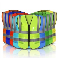 Пользовательские Hi Vis ANSI класс 2 многокарманный защитный жилет с индивидуальным логотипом Водонепроницаемые Светоотражающие Полоски для строительной спецодежды