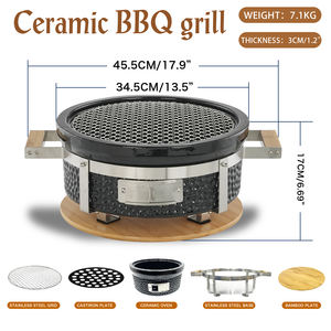 <span class=keywords><strong>Barbecue</strong></span> portable Auplex Mini, <span class=keywords><strong>barbecue</strong></span> coréen et japonais, grilles en céramique au charbon de bois Yakitori - Product Image 3