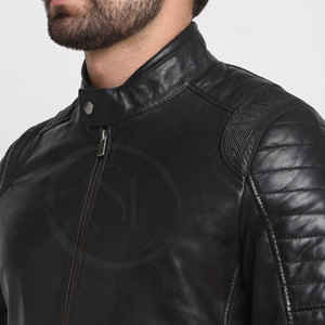Chaqueta de Cuero para Hombre, Estilo Urbano, Transpirable, Impermeable, Ecológica, Moda de Invierno, Cuello Alto, Diseño con Letras, Servicio OEM - Product Image 5