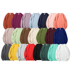 Sweatshirts pour hommes grande taille 100% coton respirant et léger Teint uni avec tissage tricoté Faible MOQ - Product Image 5