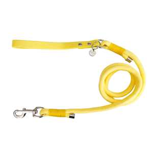 Yellow Rope <b>Dog</b> <b>Lead</b> Strong Braided Pet Leash with Metal Clip Comfortable Handle for Training and Walking - Product Image 1