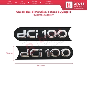 BSP567 2 Piezas Emblema de Monograma Negro dci100 para Puerta Lateral para Master MK2 Movano Interstar X70 - Product Image 5