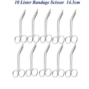 Ensemble d'instruments dentaires, ciseaux chirurgicaux, ciseaux à pansements Lister, 145 cm, acier inoxydable, instruments médicaux manuels autoclavables pour - Product Image 4