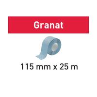 Rouleau abrasif Festool 115x25m Granat, lot de 5 pièces