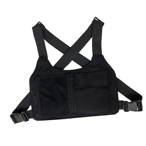 Hot Selling <b>Black</b> Chest Rig Bag Casual Functional Pouch Storage for Exercise Hip-Hop Street Wear Breathable Cotton Outer Wear - Product Image 5