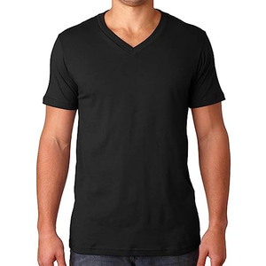 เสื้อยืดแขนสั้นคอวีสำหรับผู้ใหญ่ผ้าฝ้าย100% เข้ารูป - Product Image 2