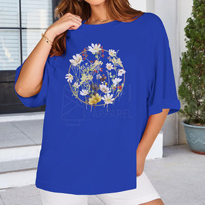 เสื้อยืดโอเวอร์ไซส์ผู้หญิงไซส์ใหญ่ ผ้าฝ้าย 100% ระบายอากาศ แห้งเร็ว แขนสั้น ใส่สบาย รุ่นใหม่ล่าสุด - Product Image 5