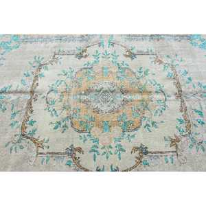 Vintage Turkish Large Rug 5.9x8.7 ft (179x265 cm), <b>Yellow</b> Moroccan Rug - Product Image 4