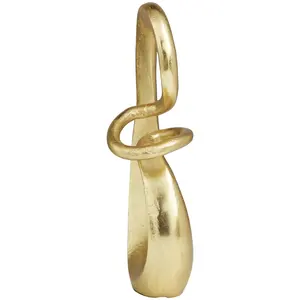 Escultura Decorativa Abstracta de Aluminio, Adorno Moderno para el Hogar, Figura Decorativa Pulida en Dorado - Product Image 6