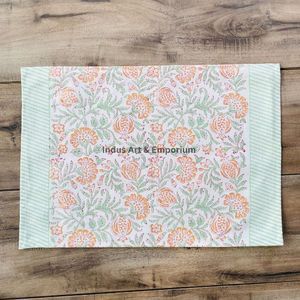 Hand Block Printed Placemat & Napkin - Buy Custom Printed Placemats,Hand Painted Table Cloth,Stock Hand Block <b>Place</b> <b>Mat</b> Napkin - Product Image 5