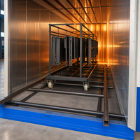 Four de polymérisation industriel à rail pour chariot, four de peinture en poudre à rail au sol, chambre de polymérisation par chauffage par lots