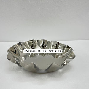 Bol de service en acier inoxydable martelé bol à chocolat élégant pour vaisselle et ustensiles de service ustensiles de cuisine en métal pour décor de Table à manger - Product Image 2