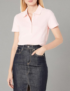 Chemises polo à manches courtes décontractées pour femmes, anti-rides et respirantes, col retourné avec logos personnalisés - Product Image 3