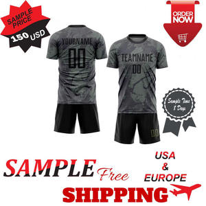 Diseño personalizado 100% poliéster uniforme de fútbol de alta calidad equipos deportivos para adultos conjunto unisex con logotipo personalizado servicio OEM - Product Image 4