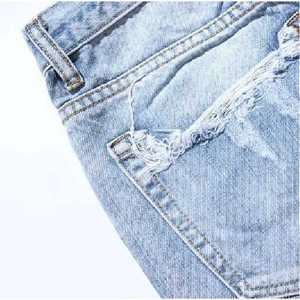 กางเกงยีนส์ขาสั้นผ้าเดนิมสำหรับผู้ชายสำหรับฤดูร้อนกางเกงขาสั้นผ้าเดนิมแห้งเร็วและ100% ตามสั่งสไตล์ลำลอง - Product Image 5