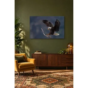 Impression sur toile d'un aigle chauve posant sur une branche sèche - Product Image 5