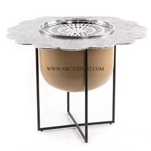 Ustensiles de cuisine de qualité supérieure en métal plaqué or en acier inoxydable matériau théière Dallah chauffage accessoires de jardin approvisionnement de l'inde - Product Image 4