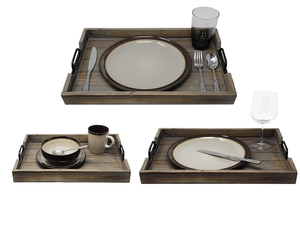 Platos de madera de estilo Retro únicos, bandeja para servir frutas y aperitivos para fiesta, tablero de madera de Acacia Rectangular, platos para aperitivos seguros para alimentos - Product Image 5