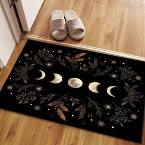 Alfombras Boho con Diseño de Luna y Flores, Alfombra Moderna Estampada, Alfombra de Lujo, Alfombra de Chenilla - Product Image 5