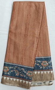 Tissu doux en coton de soie tussar Impressions numériques 6.30 mètres coupé tissu de super qualité - Product Image 4