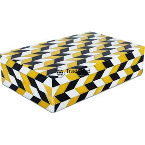 Tradebyd-Caja con incrustaciones de resina hecha a mano, ideal para bodas Rakhi Diwali, organizador de joyas - Product Image 3