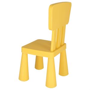 Silla Infantil de Plástico Amarillo Resistente WELL HOME, 38x35x67 cm, Asiento Cómodo y Seguro - Product Image 4