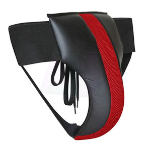 Durable Leather <b>Groin</b> <b>Guard</b> with Adjustable Straps Breathable & Lightweight for Boxing MMA Karate High Impact Sports Training - Product Image 4