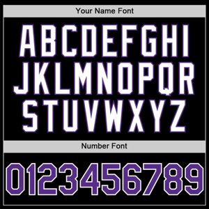 Bomber personnalisée noir violet-blanc Full-Snap Varsity Letterman deux tons col à revers veste Byron - Product Image 4