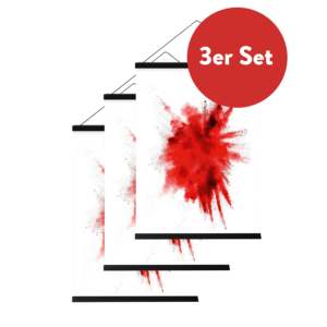 Bandes magnétiques pour affiches en MDF noir 62 cm 3 paires - Product Image 1