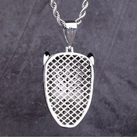 Pendentif visage de panthère noire en argent sterling 925 orné de pendentifs et breloques en pierre précieuse Moissanite noire