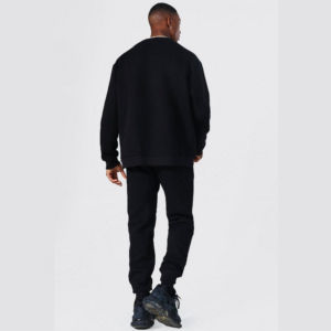 Survêtement avec logo brodé personnalisé survêtement à manches longues en coton de haute qualité pour garçons sweats à capuche ensemble de sport deux pièces - Product Image 3