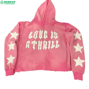 Sweat à capuche pour homme personnalisé, épais, délavé à l'acide, 100% coton, doublure polaire, coupe classique, pull-over, hiver, écologique, anti-plis - Product Image 3