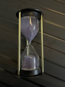 Reloj de Arena Náutico Antiguo de Latón de 6'' con Soporte, Reloj de Arena de Latón, Decoración para Escuela, Oficina y Hogar, Borde Metálico Verde - Product Image 3