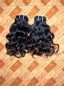 Extensions de cheveux vierges indiennes bouclées naturelles, Remy, double trame, non traitées, cheveux humains, toutes les couleurs, vente en gros - Product Image 2