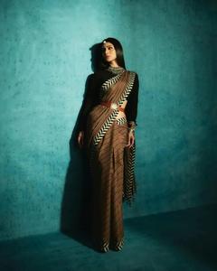 India pakistaní Bollywood Mouni Roy suave Vichitra tela de seda último exclusivo Saree étnico nupcial boda impresionante aspecto de moda - Product Image 2
