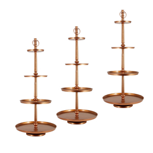 Top Selling Four-Tier Round <b>Cake</b> Display Stand Chic Presentation Pedestal for Desserts OEM Customized at Low Price - Product Image 2