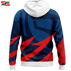 Custom Sublimation Hoodies French Terry Pullover <b>Zipper</b> Hoodie Sweatshirts Adult Kids Plain Color Full Sublimation Hoodie - Product Image 2