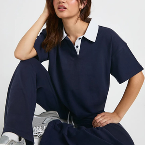 Camisa Polo para Mujer, Tejido de Algodón de Puntada Fina, Estilo Profesional, Camisa Polo Ligera de Poliéster y Algodón para Mujer - Product Image 5