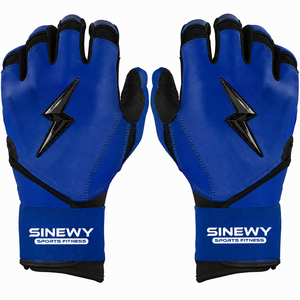 Guantes de Bateo SINEWY de Cuero Rosa para Mano Izquierda, Duraderos, Transpirables, con Soporte para Muñeca, Tejido de Punto, Cierre de Gancho y Bucle, Unisex para Adultos - Product Image 1