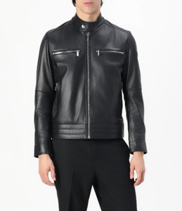 Chaqueta de cuero de piel de oveja para hombre de alta calidad para hombre chaquetas al aire libre para hombre - Product Image 1