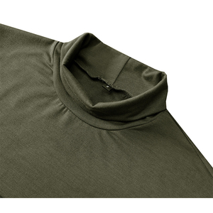 Camiseta de cuello alto de manga corta personalizada de OEM para hombre, ropa básica informal, Camiseta de cuello alto de tortuga - Product Image 4
