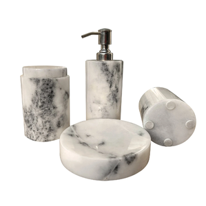 New Design <b>Marble</b> Home Decoration <b>Marble</b> <b>Bathroom</b> Set Hot sale Decor <b>Bathroom</b> Sets <b>Accessories</b> Dispenser <b>Marble</b> Soap Holder - Product Image 1