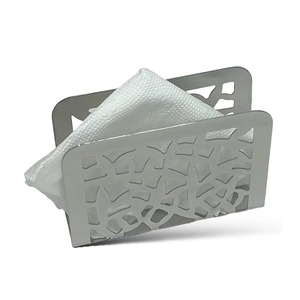 Wholesale Luxury Gold Metal Tissue Holder for Living Room, Decorative Napkin Holder with Cutout Design for Dining Table, Kitchen - Product Image 5