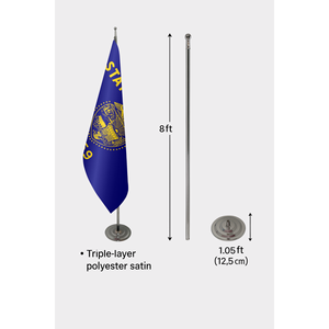 Drapeau d'intérieur personnalisé Oregon 3x5 pieds, impression numérique sur coton et polyester, mât en aluminium, affichage du logo personnalisé - Product Image 6
