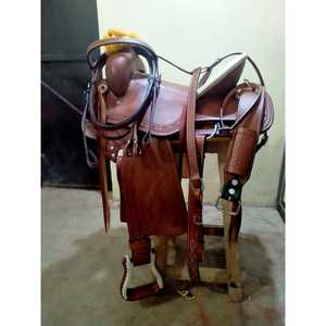 Alta calidad Western Barrel Racing Horse Saddle Tack Western Pleasure Trail Cowboy Leather Tack al mejor precio - Product Image 1