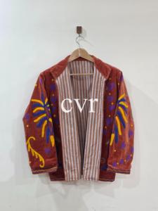 Uzbek Outerwear Hand Embroidered Women's Luxury Coat Handmade Velvet Suzani Eco-Friendly Suzani Velvet Winter <b>Boho</b> for Party We - Product Image 5
