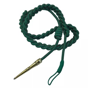 High Quality Red Aiguillette with <b>Silver</b> Cord Customizable Logo OEM Design Lightweight Polyester and Cotton Material - Product Image 2