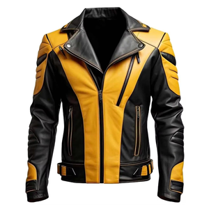 Chaqueta de Cuero Personalizada para Hombre, Tendencia 2025, con Cuello Alto, Cortavientos, con Cierre de Cremallera para Invierno, Secado Rápido - Product Image 1