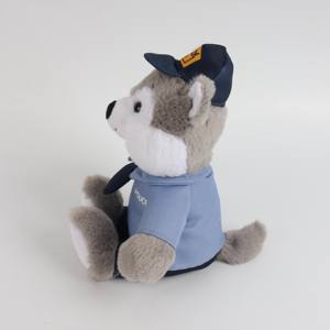 Personnalisable doux coton peluche Police loup poupée peluche jouet maille doublure peluche sac à dos soulagement du Stress Peluche jouets - Product Image 3